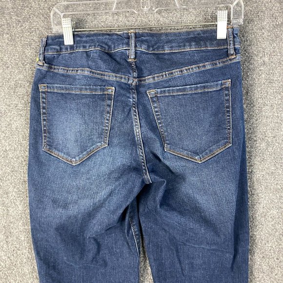 Chaps Mid Rise Crop Kick Jeans Women's Size 8/29 Denim Stretch Cotton Blend - Picture 7 of 10